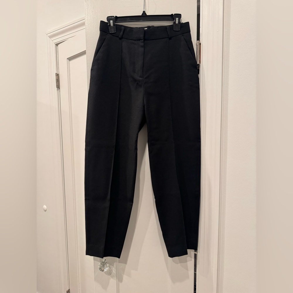 Toteme Cropped Wool Straight Leg Pants